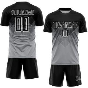 Maillots de football personnalisés unisexes pour équipes, ensemble uniforme imprimé avec nom et logo personnalisés pour joueurs, service OEM en gros pour enfants - Product Image 3