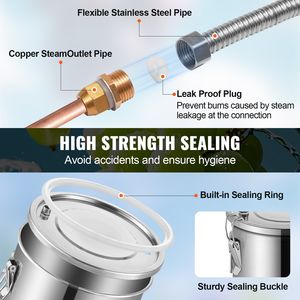 Stainless Steel 3-Gallon Moonshine Still Water <b>Alcohol</b> <b>Distiller</b> with Water Pump Distillation Equipment - Product Image 5