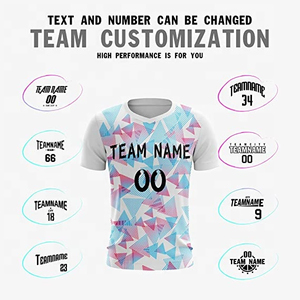 Maillot de football américain unisexe personnalisé à col rond, imprimé, manches courtes, bretelles réglables, taille élastique, UPF 50, respirant, séchage rapide - Product Image 4