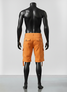 กางเกงขาสั้นคาร์โก้ผู้ชายสำหรับฤดูร้อน กางเกงขาสั้นคาร์โก้ลำลองสไตล์ไฮสตรีทเหนือเข่า ผ้าฝ้าย กางเกงขาสั้นซาฟารีสำหรับผู้ชาย - Product Image 2