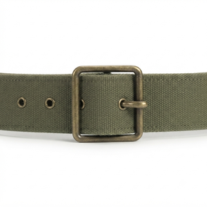 Ceinture en toile robuste de qualité supérieure avec boucle à ardillon métallique, ceinture uniforme réglable - Product Image 4