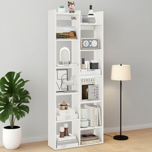Librería Moderna de Madera Rústica de 11 Niveles con Kit Antivuelco para Sala de Estar - Product Image 2