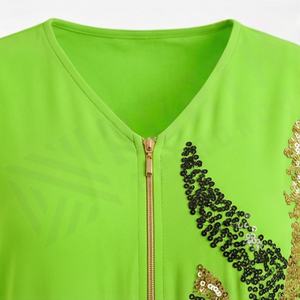 Vestido Abaya de poliéster con bordado floral de talla grande, elegante, informal, holgado, de lujo, para fiestas y eventos nocturnos, para mujeres musulmanas. - Product Image 4