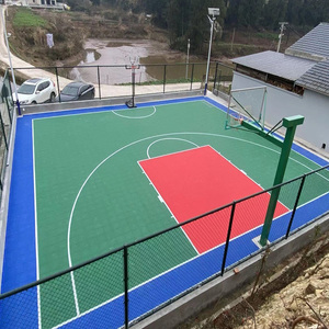 Suelo de plástico entrelazado de alta calidad, suelo deportivo exterior de plástico suspendido y ensamblable - Product Image 1