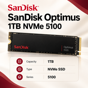 SanDisk Optimus 1TB NVMe SSD ฮาร์ดดิสก์แบบโซลิดสเตทภายใน M.2 PCIe สำหรับเดสก์ท็อป - Product Image 1