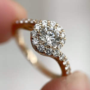 Igi/gia แล็บตัดเพชรวินเทจ14K สีเหลืองแหวนแต่งงาน/งานหมั้นใส่ได้ทั้งชายและหญิงสีขาวทองคุณภาพดีสำหรับงานปาร์ตี้ครบรอบ-คุ้มค่า - Product Image 2