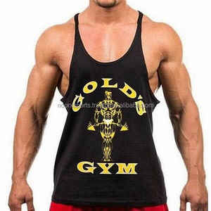 2025 Best Selling Golds Gym <b>Stringer</b> Breathable 100% Cotton Material Tanktop For Men Custom Logo And Design - Product Image 1