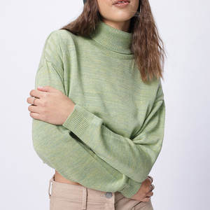 Sudadera con Capucha Oversize de Algodón Liso para Mujer, Cuello Alto, con Logo Frontal, de Alta Calidad, Venta al por Mayor - Product Image 5