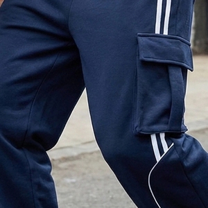 Pantalones tácticos de lona de algodón con diseño de líneas verticales para hombre, pantalones de camuflaje para senderismo, caza, con múltiples bolsillos, estilo cargo, safari. - Product Image 2