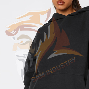 Best Selling <b>Drop</b> Shoulder Hoodies For Women Lightweight Quickdry Customized Logo Printing Streetwear Blank Hoodies - Product Image 3