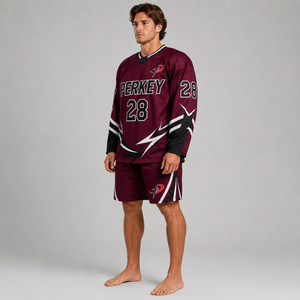 Conjunto de Jersey y Pantalones Personalizados Premium con Tela de Poliéster Resistente para Entrenamiento de Equipo, Uniforme de Hockey sobre Hielo, Juegos de Liga y Hockey - Product Image 3