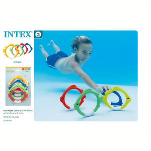 Anillos de juego acuáticos Intex de 9 cm, 4 colores, juguete para piscina para niños - Product Image 2