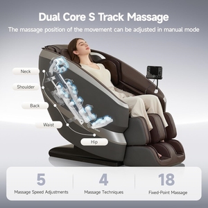 Fauteuil de massage corporel complet 4D zéro gravité en cuir PU - Fauteuil inclinable électrique avec fonction musicale, commande vocale IA et produit phare - Product Image 3