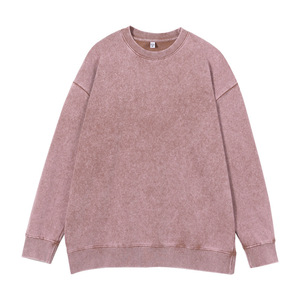 Sweat-shirt unisexe surdimensionné à capuche et manches classiques, couleur unie, tricoté, pour femme, grande taille, automne, teint en pièce, brodé - Product Image 1