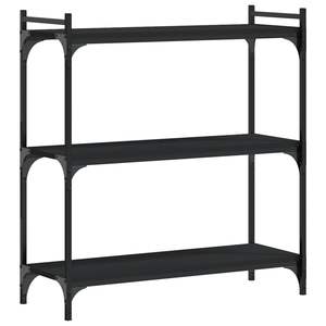 31.5\"x11.8\"x33.9\" 3-Tier <b>Black</b> Engineered Wood <b>Bookcase</b> Other Kids' Furniture - Product Image 6