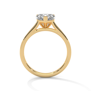 Anillo de Compromiso Personalizable con Diamante Cultivado en Laboratorio en Forma de Corazón, Oro de 14K, EF VVS, Certificado IGI, Joyería Nupcial Romántica de Lujo - Product Image 6