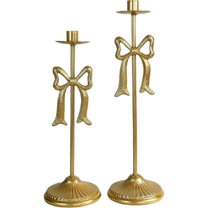 <b>Brass</b> <b>Candlestick</b> Holder Flower Design Durable Metal Home Decoration Twin Taper Holders Use For Home Restaurant Decoration - Product Image 6