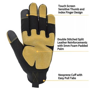 Nouveauté - Vêtements décontractés - Gants de conduite unisexes en cuir de haute qualité - Antidérapants - Coupe-vent - Écran tactile - Doigts entièrement couverts - Product Image 3