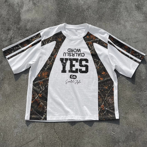 TRADE IN MFG Custom High Quality Boxy T-Shirt Manufacturer 100% Polyester Leaf Print Graphic Rugby Jersey Oversized Vintage - Product Image 3