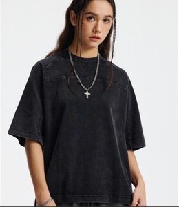 เสื้อยืดสไตล์ฮิปฮอปสำหรับผู้หญิง ผ้าฝ้าย 100% ระบายอากาศได้ดี แห้งเร็ว ไม่เป็นขุย เป็นมิตรต่อสิ่งแวดล้อม ทรงเข้ารูป สวมใส่สบายในฤดูร้อน พร้อมลายปัก - Product Image 1