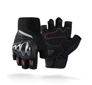 Gants de moto universels en cuir, à doigts entiers, compatibles écran tactile, imperméables, respirants, pour motards de course, avec fermeture auto-agrippante - Product Image 5