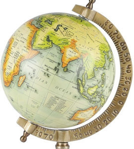 Globe terrestre métallique haut de gamme avec support trépied, globe terrestre décoratif pour bureau, maison, salle d'étude - Product Image 6