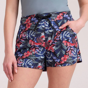 Shorts de Playa para Mujer, Cintura Alta Elástica, con Bolsillos, Secado Rápido, Tejido de Punto, Spandex, Poliéster, Traje de Baño - Product Image 4