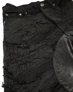 Jean en denim pour homme 2026 de haute qualité, coupe évasée, délavé bleu, avec patchs, effet usé, style streetwear hip-hop Y2K, OEM ODM, en coton - Product Image 6