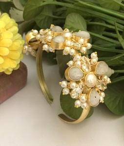 Pretty Premium Quality Trendy Gold Plated Moissanite <b>Charm</b> Bracelet New Design for Party Wedding Events Wear for Women Girls - Product Image 1