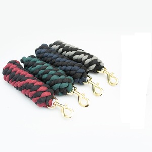 Cuerda de Algodón para Caballos Hecha a Medida, Cuerda Trenzada de Dos Tonos con Clip Metálico para Manejo de Caballos - Product Image 1