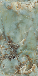 Azulejos de Porcelana Vitrificada con Diseño de Mármol Verde de 800X1600 mm para Piso y Pared, Acabado Brillante, Interior y Exterior Moderno - Product Image 3