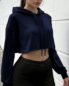 <b>Women's</b> Eco-Friendly Winter Oversized Solid Polyester/Cotton <b>Fleece</b> Long Sleeve Pullover Hoodie Sweatshirt Front Pocket - Product Image 3