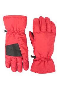 Gants de ski isolés rouges à doigts complets avec fermeture auto-agrippante, protection thermique, évacuation de l'humidité, en PU, pour homme, pour le snowboard hivernal - Product Image 3