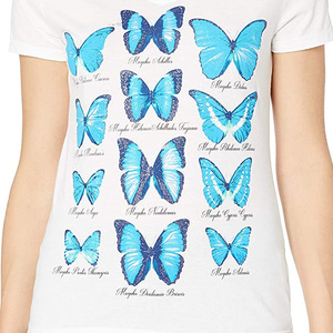 T-shirt classique élégant pour femme, coupe régulière, vente en gros, OEM, T-shirt décontracté pour femme, longueur standard, T-shirt tendance pour femme - Product Image 4