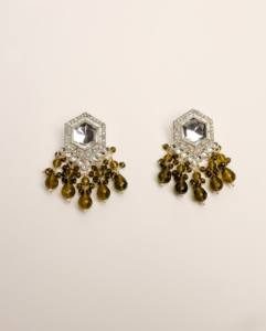 Pendientes Colgantes de Diseño Nuevo al por Mayor, Imitación de Perlas, Geométricos, con Cuentas, de Aleación de Zinc, Alta Calidad, Estilo Étnico - Product Image 3