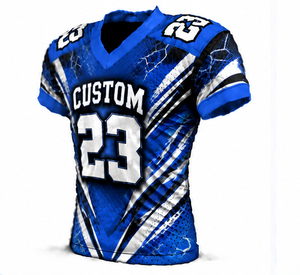 Maillot de football américain à dégradé de couleurs, personnalisé par sublimation, uniforme sportif pour hommes, séchage rapide, respirant, polyester, pour équipe - Product Image 2