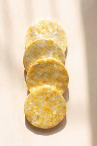 Posavasos de Nácar Natural, Superficie de Concha Pulida, Diseño Artístico, Resistentes al Calor, Ecológicos, Hechos a Mano, Tamaño Personalizable para - Product Image 4