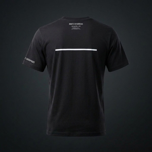 Camiseta Negra para Hombre OEM |   Impresión gráfica minimalista de líneas horizontales |   Camiseta Urbana de Manga Corta Premium con Tela Transpirable - Product Image 2