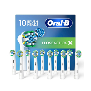 หัวแปรงเปลี่ยนสำหรับแปรงสีฟัน Oral-B CrossAction แพ็ค 10 ชิ้น ออกแบบมาเพื่อการขจัดคราบพลัคอย่างมีประสิทธิภาพและฟันที่สะอาดขึ้น - Product Image 1