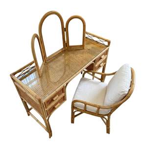 Juego de Tocador de Ratán con Silla, el Más Vendido, para Maquillaje, Venta al por Mayor, OEM, ODM, Precios Competitivos, Directo de Fábrica - Product Image 1