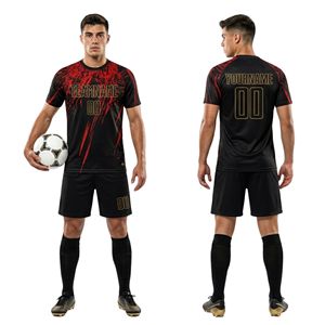 ชุดเสื้อฟุตบอลแบบแห้งเร็ว 100% โพลีเอสเตอร์ ระบายอากาศได้ดี แบบสั่งทำพิเศษ ทรงแอธเลติก ชุดฟุตบอลแบบซับลิเมชั่น พร้อมปักชื่อและหมายเลขส่วนตัว - Product Image 1