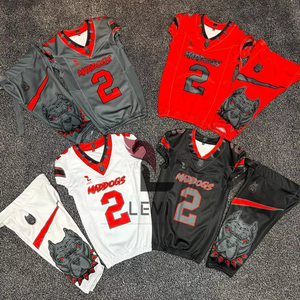Ventes en gros de maillots de football américain de haute qualité, uniformes à manches courtes, ensembles de football universitaire, confortables, élégants, service OEM - Product Image 6