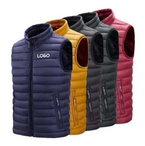 Gilets matelassés légers sans manches pour hommes, vestes athlétiques en duvet, vente en gros, manteaux d'hiver chauds de haute qualité pour garçons - Product Image 1