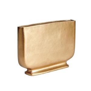 Jarrón de oro rectangular, decoración de boda, jarrón de Metal, maceta y maceta, suministros para eventos, decoración de jarrón de lujo decorativa moderna - Product Image 1