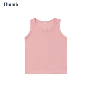 Thumbinthai เสื้อกล้ามขนาดใหญ่สำหรับเด็ก,เสื้อกล้ามผ้าโพลีเอสเตอร์สีพื้นสำหรับเด็กวัยหัดเดินวัยรุ่นสามารถใส่ได้ทุกเพศ - Product Image 5