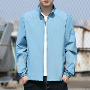 2024 nouveaux vêtements de protection solaire pour hommes été haut mince à la mode col montant veste décontracté polyvalent mince manteau mode vêtements d'été - Product Image 4