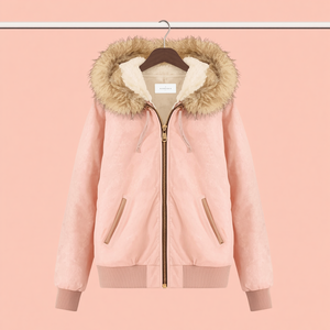 Sweat-shirt à capuche zippé en molleton de coton avec fourrure amovible, doublure en fourrure détachable, personnalisation OEM ODM - Product Image 4