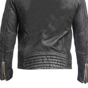 Veste en cuir décontractée pour homme, tendance du moment, veste en cuir d'hiver pour homme, services OEM, logo personnalisé, fermeture éclair intégrale - Product Image 5