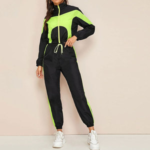 Conjunto de Chaqueta Cortavientos de 2 Piezas para Mujer, Diseño Personalizado, Transpirable, Ecológico, Poliéster/Nailon, Venta al Por Mayor - Product Image 6