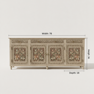 Buffet contemporain en bois, best-seller, pour salle à manger, avec structure robuste et design élégant, disponible à la vente - Product Image 2